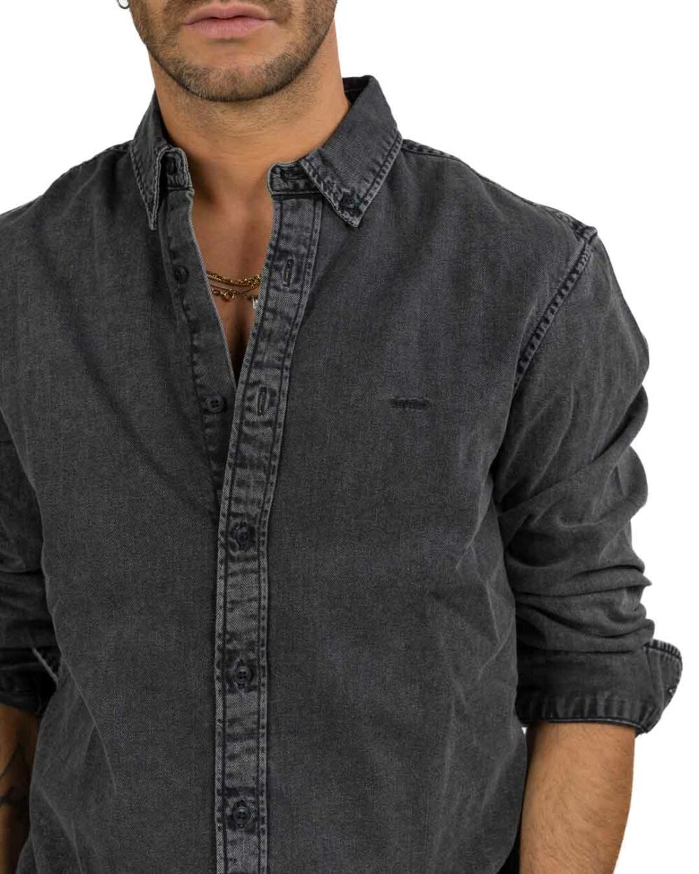 Levi's - Camicia in jeans nera - immagine 2