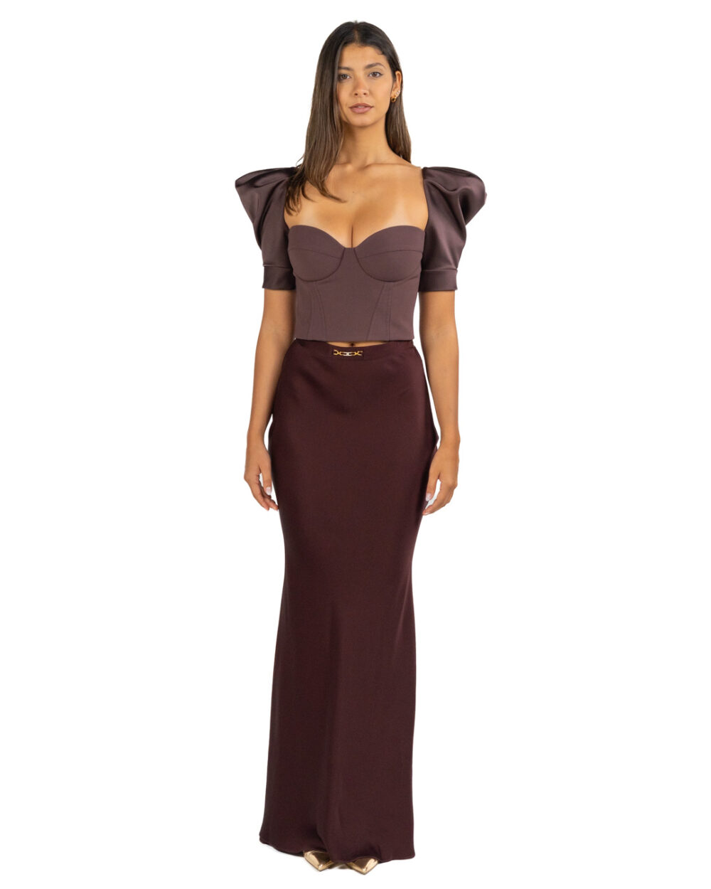 Elisabetta Franchi - Gonna lunga marrone