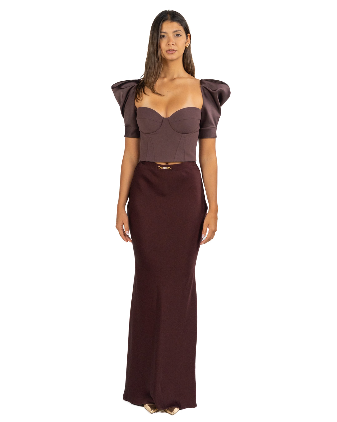Elisabetta Franchi - Gonna lunga marrone