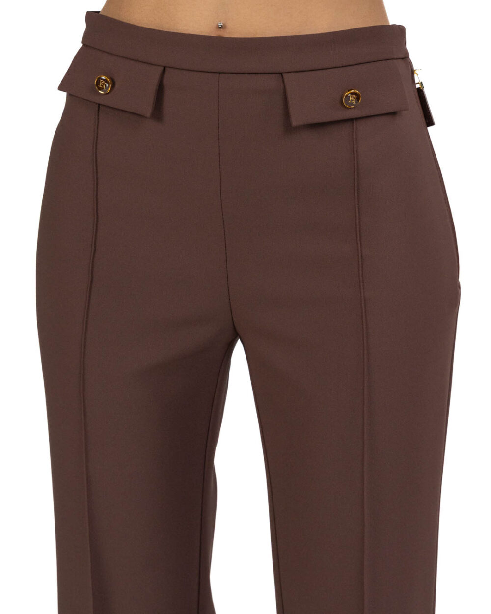Pantalone Elisabetta Franchi marrone - immagine 2