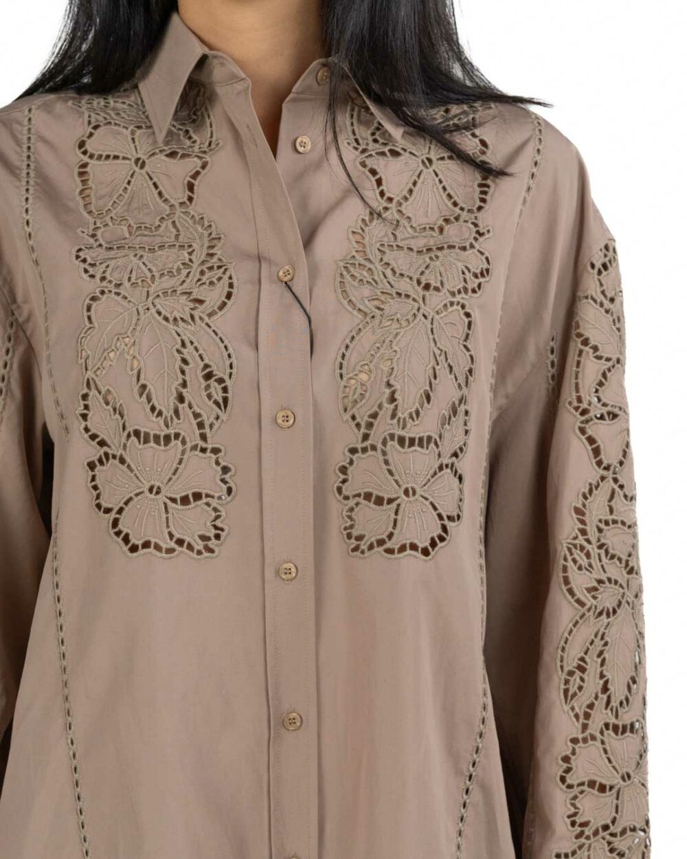 Weekend Max Mara - Camicia beige ricamata - immagine 4