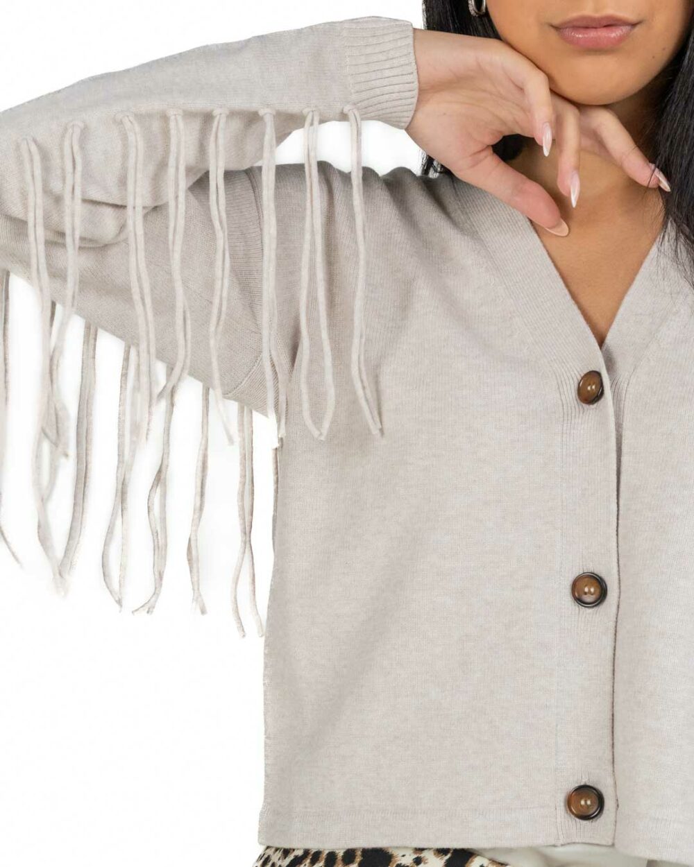 Emme Marella - Cardigan color sabbia - immagine 2