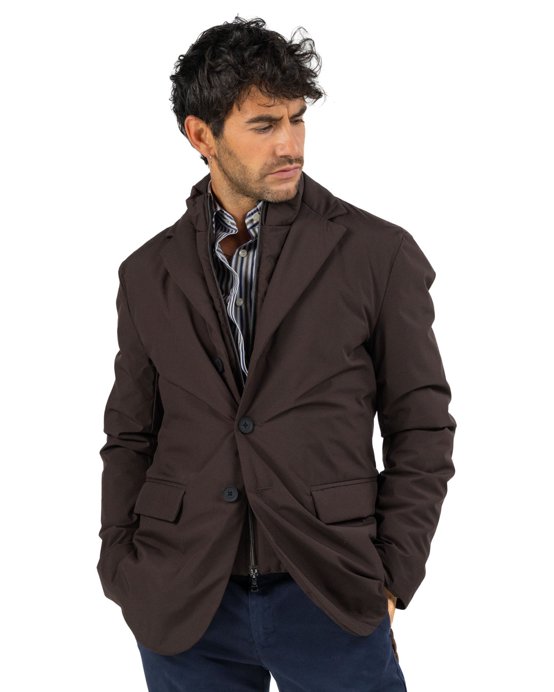 ATPCO - Giacca marrone imbottita