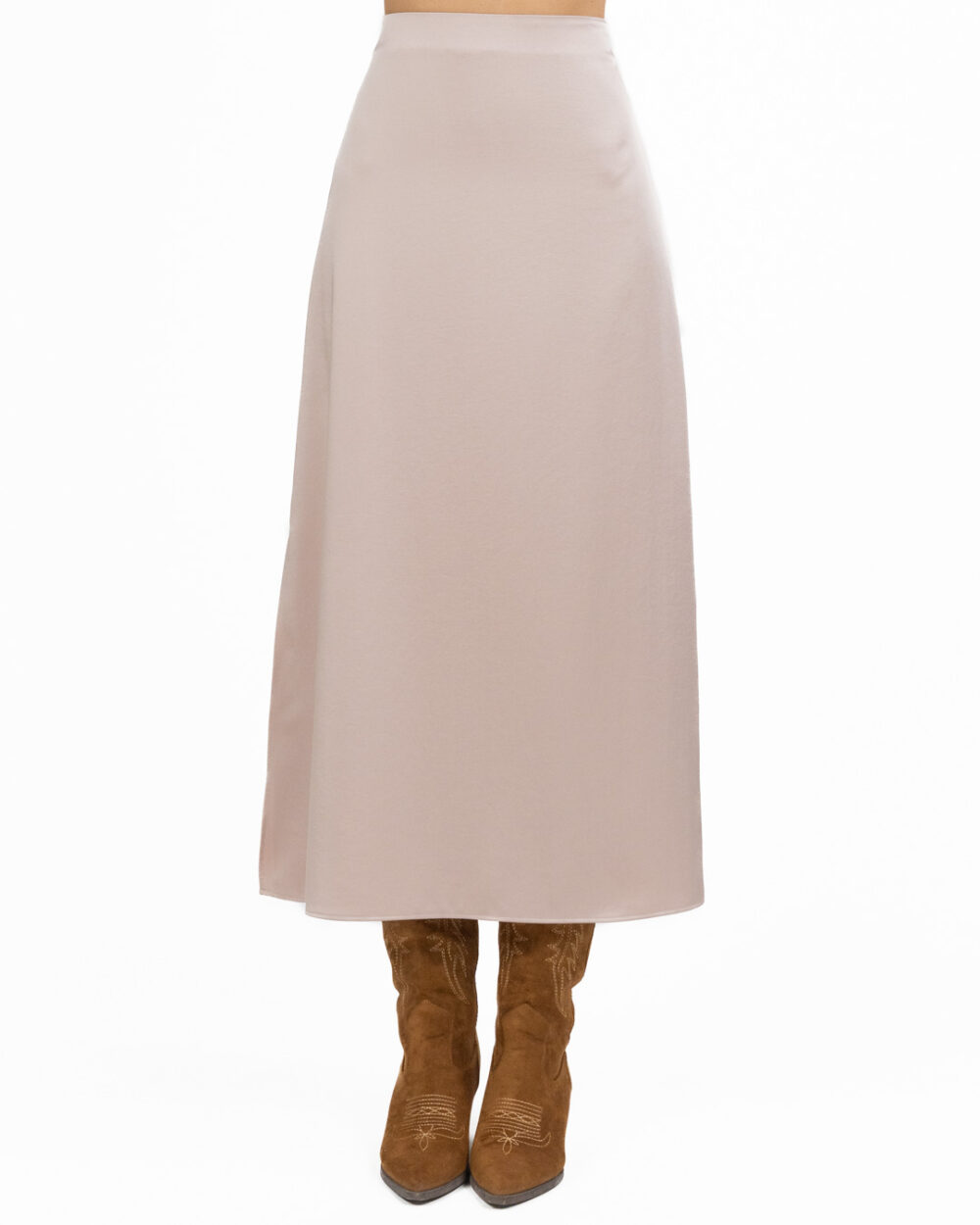 Weekend Max Mara - Gonna lunga in raso cipria - immagine 2