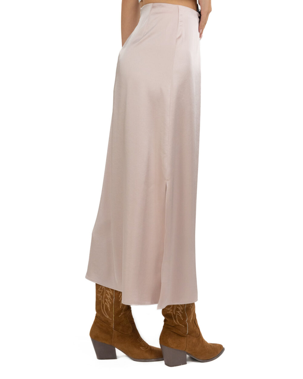Weekend Max Mara - Gonna lunga in raso cipria - immagine 4