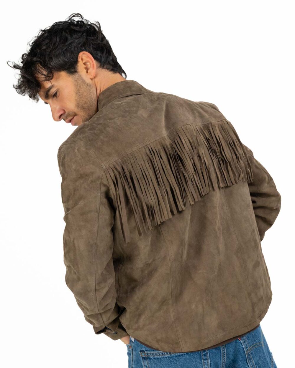 Berti Mode Collection giacca in camoscio con frange - immagine 3