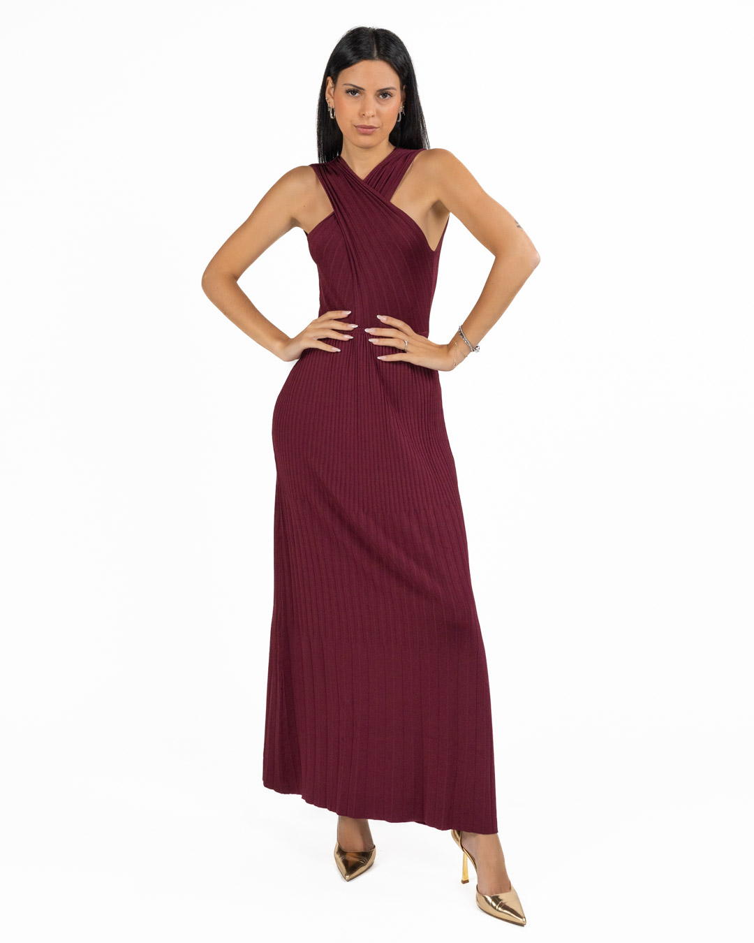Twinset - Abito color vinaccia