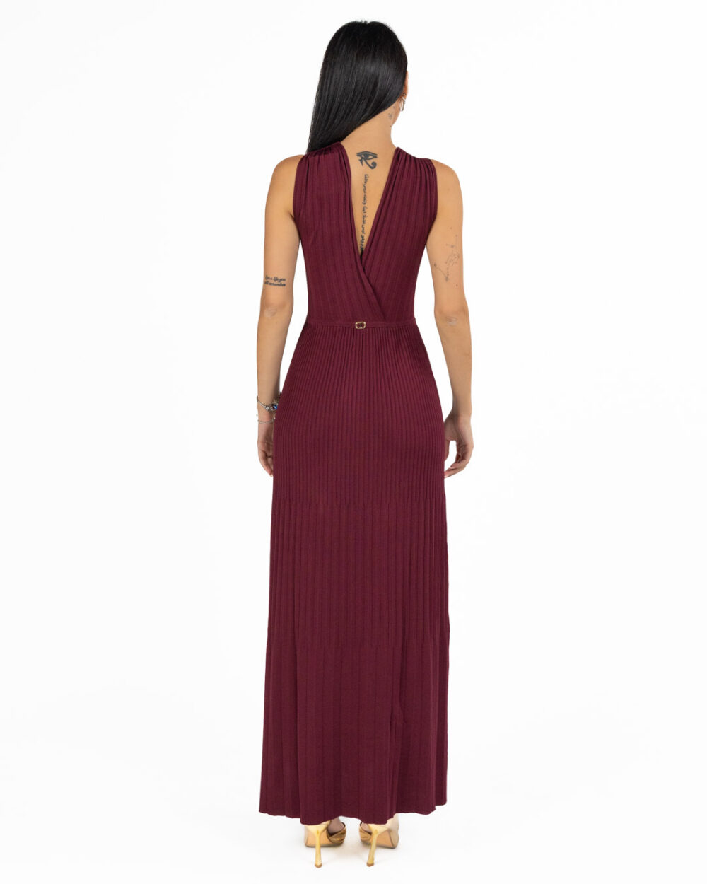 Twinset - Abito color vinaccia - immagine 3