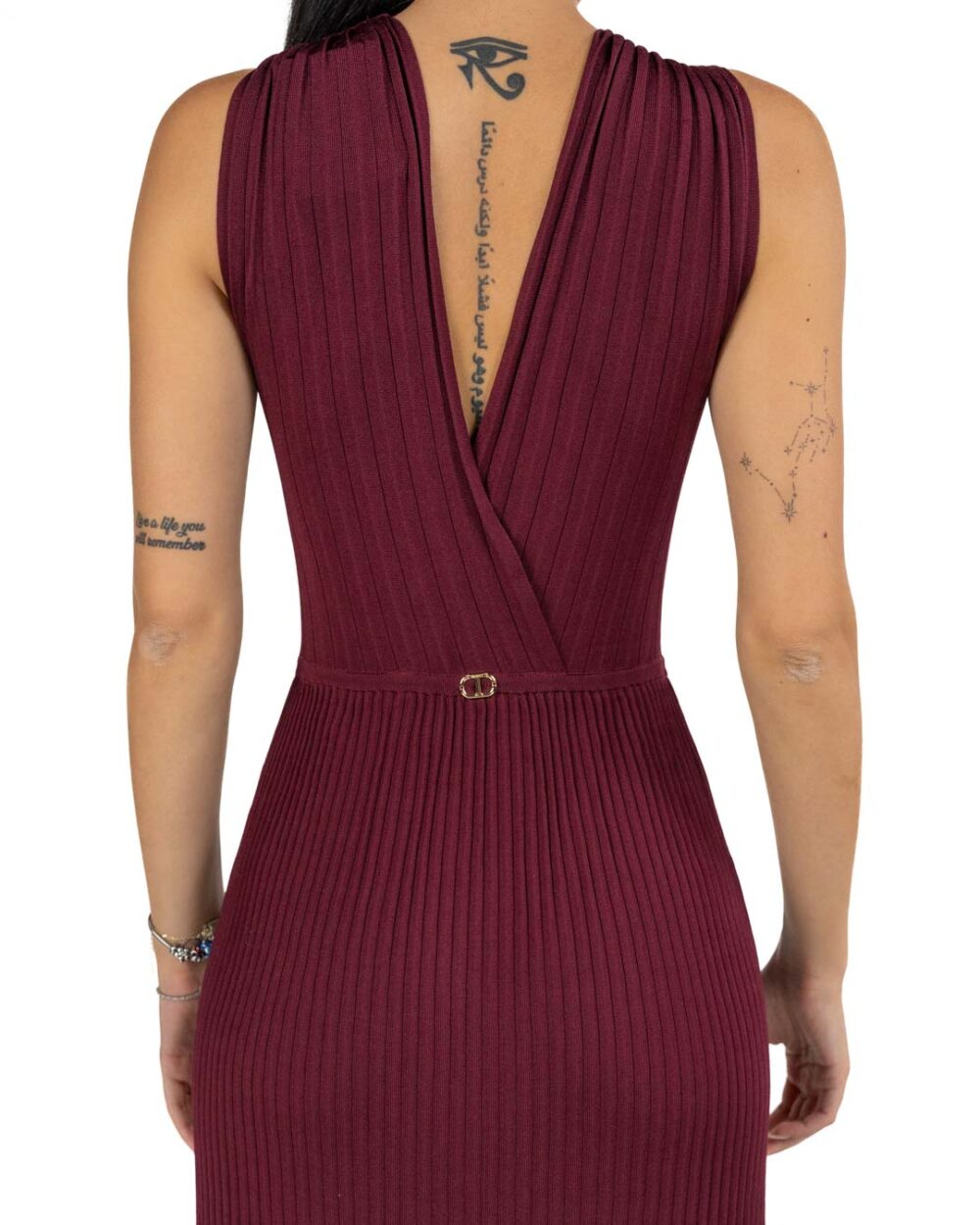 Twinset - Abito color vinaccia - immagine 4