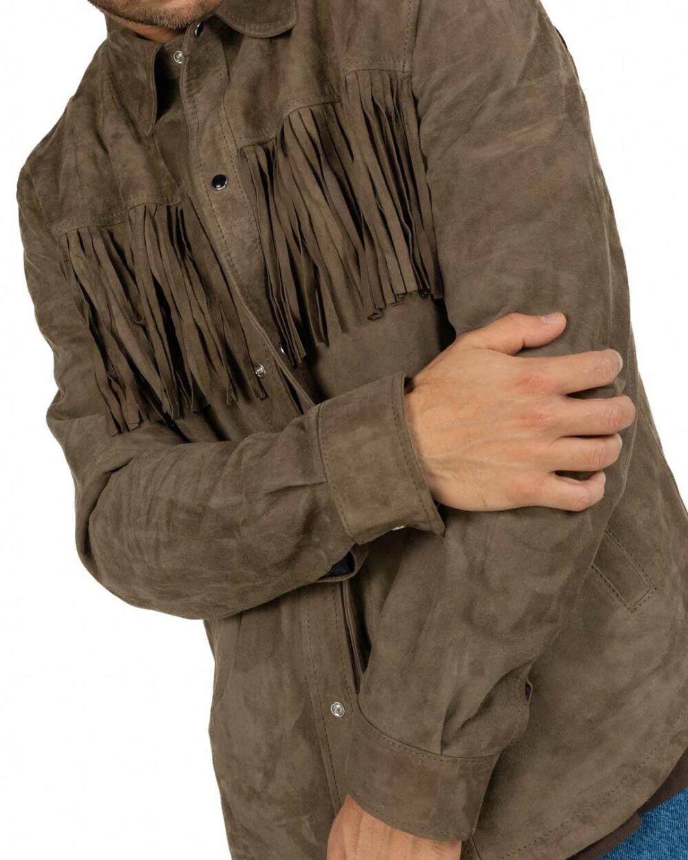 Berti Mode Collection giacca in camoscio con frange - immagine 4