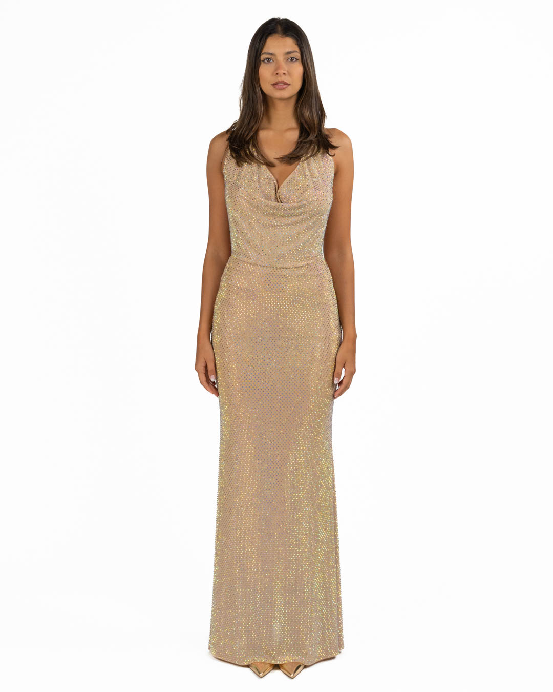 Berti Mode Collection - Abito brillantano champagne