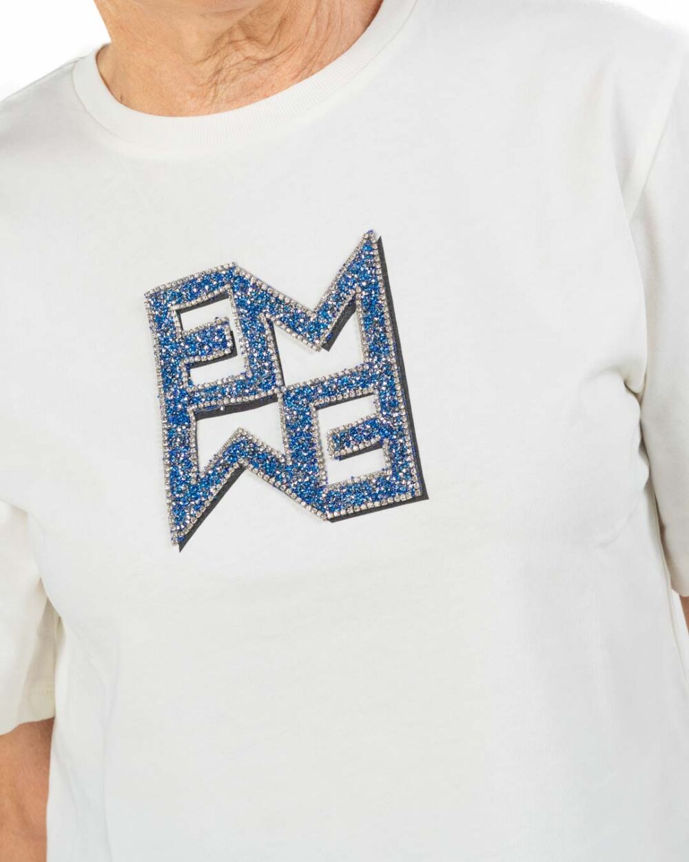 Emme Marella - T-shirt bianca con logo - immagine 2