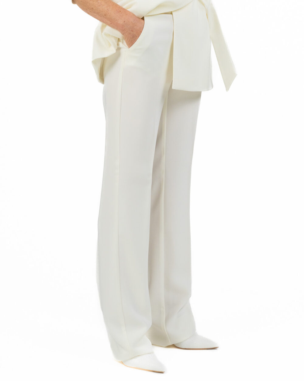 Pennybalck - pantalone bianco lana - immagine 5