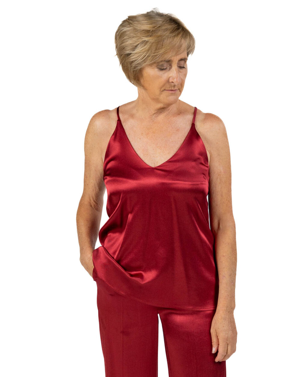 Emme Marella - Top color ciliegia - immagine 2