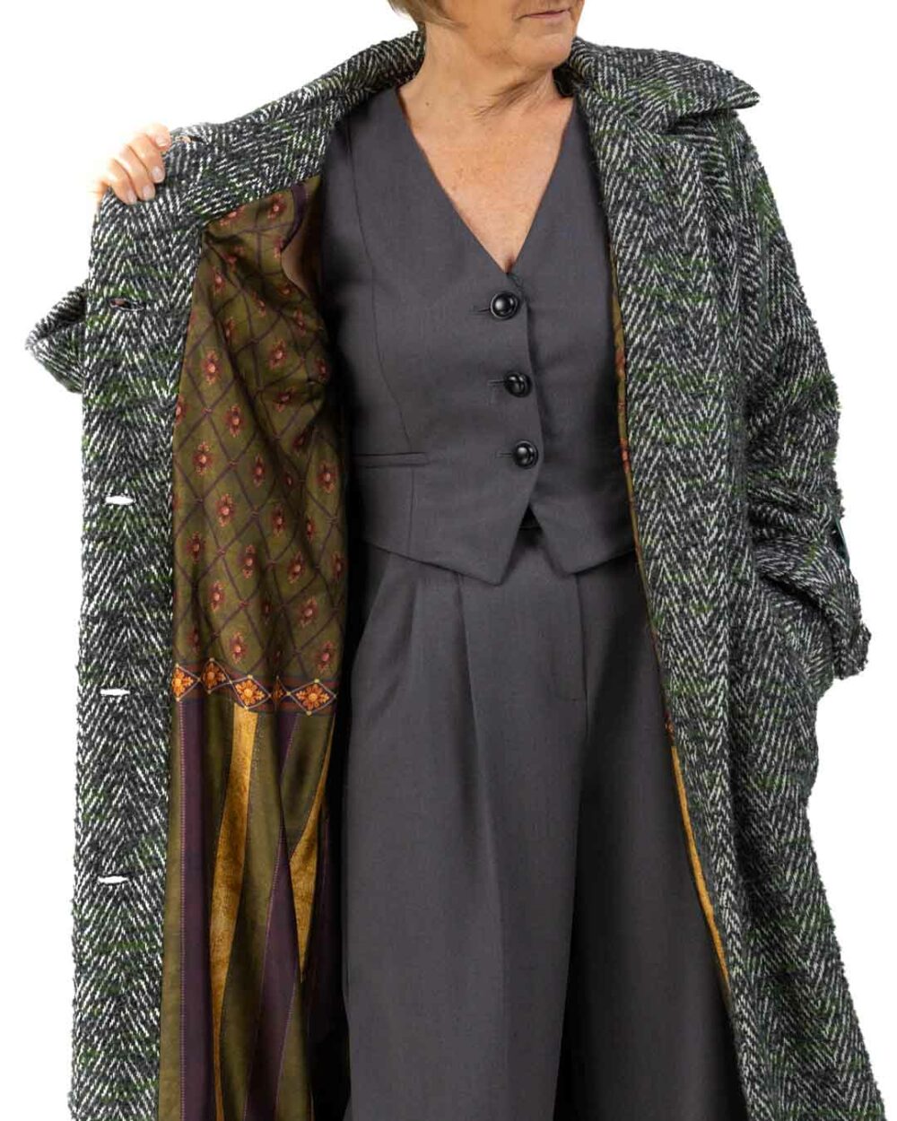Wu Side - Cappotto spigato militare - immagine 3