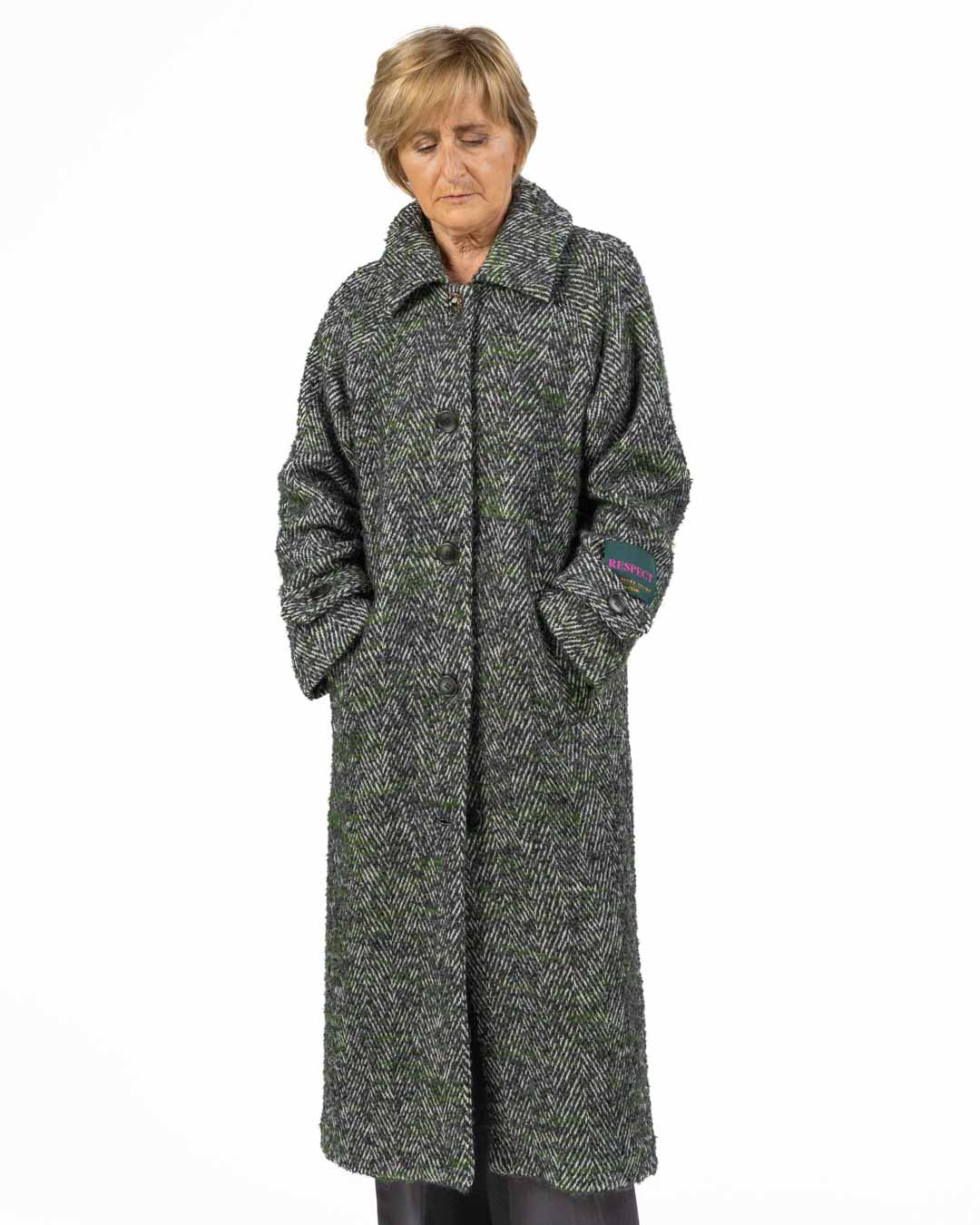 Wu Side - Cappotto spigato militare