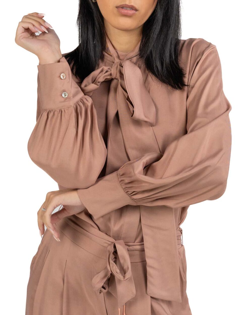 Wu Side - Camicia viscosa cipria - immagine 3