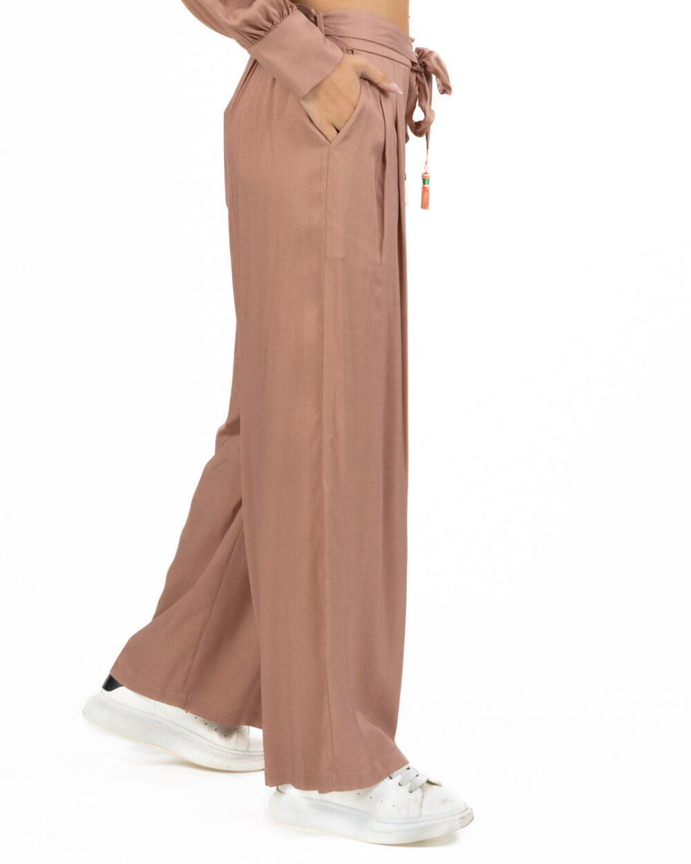 Wu Side - Pantalone in viscosa cipria - immagine 3