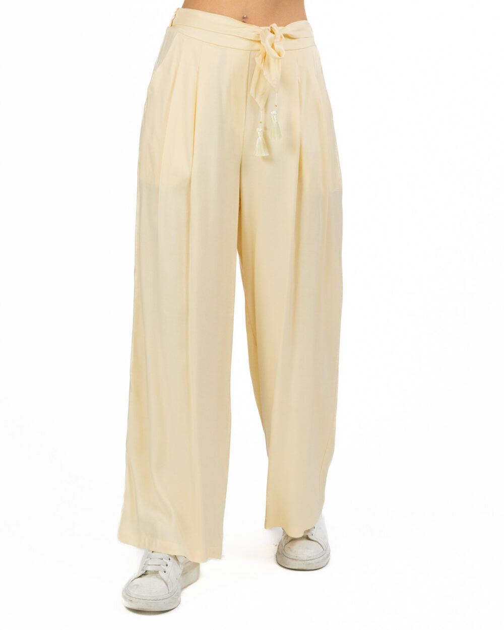 Wu Side - Pantalone in viscosa burro - immagine 2
