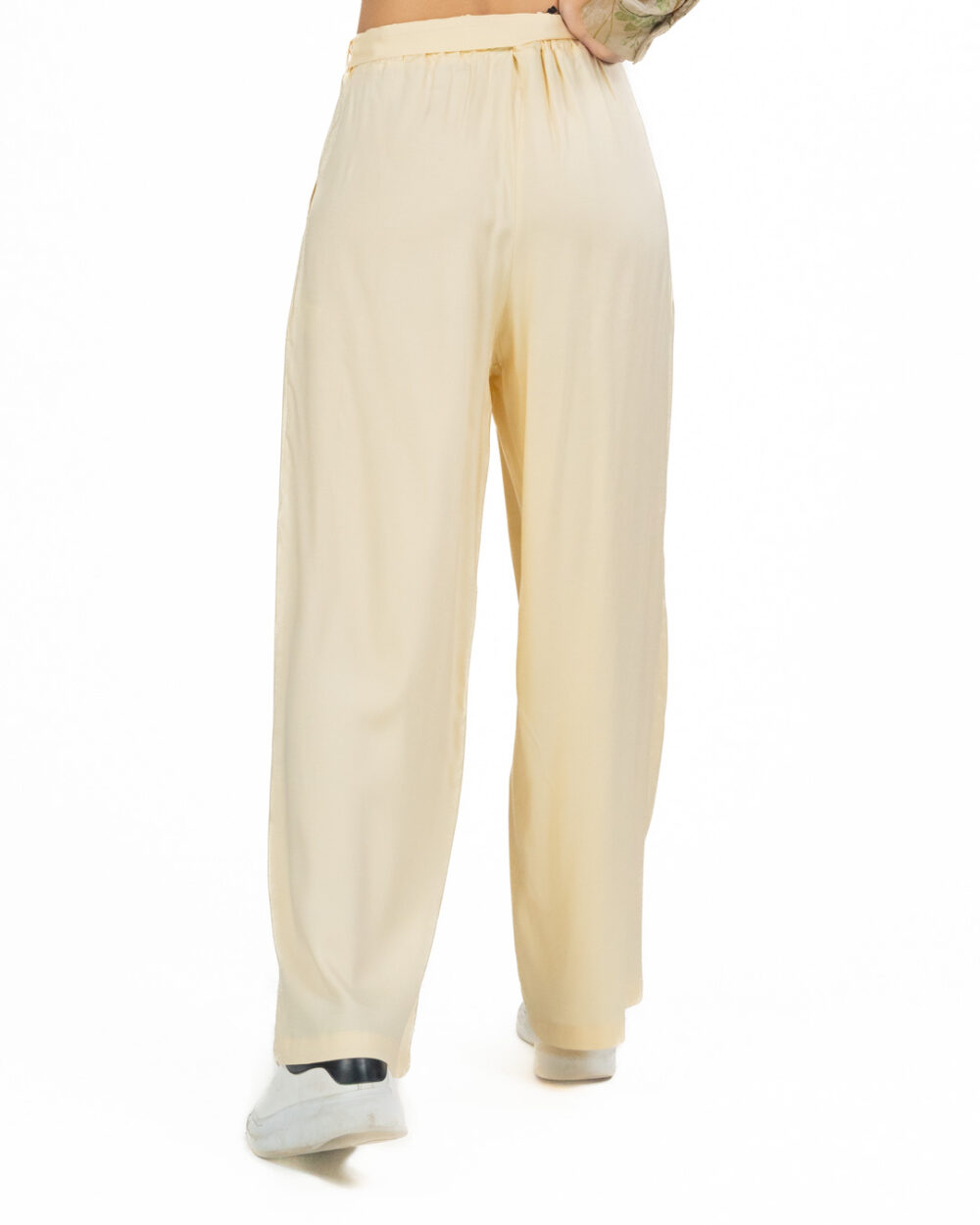 Wu Side - Pantalone in viscosa burro - immagine 3