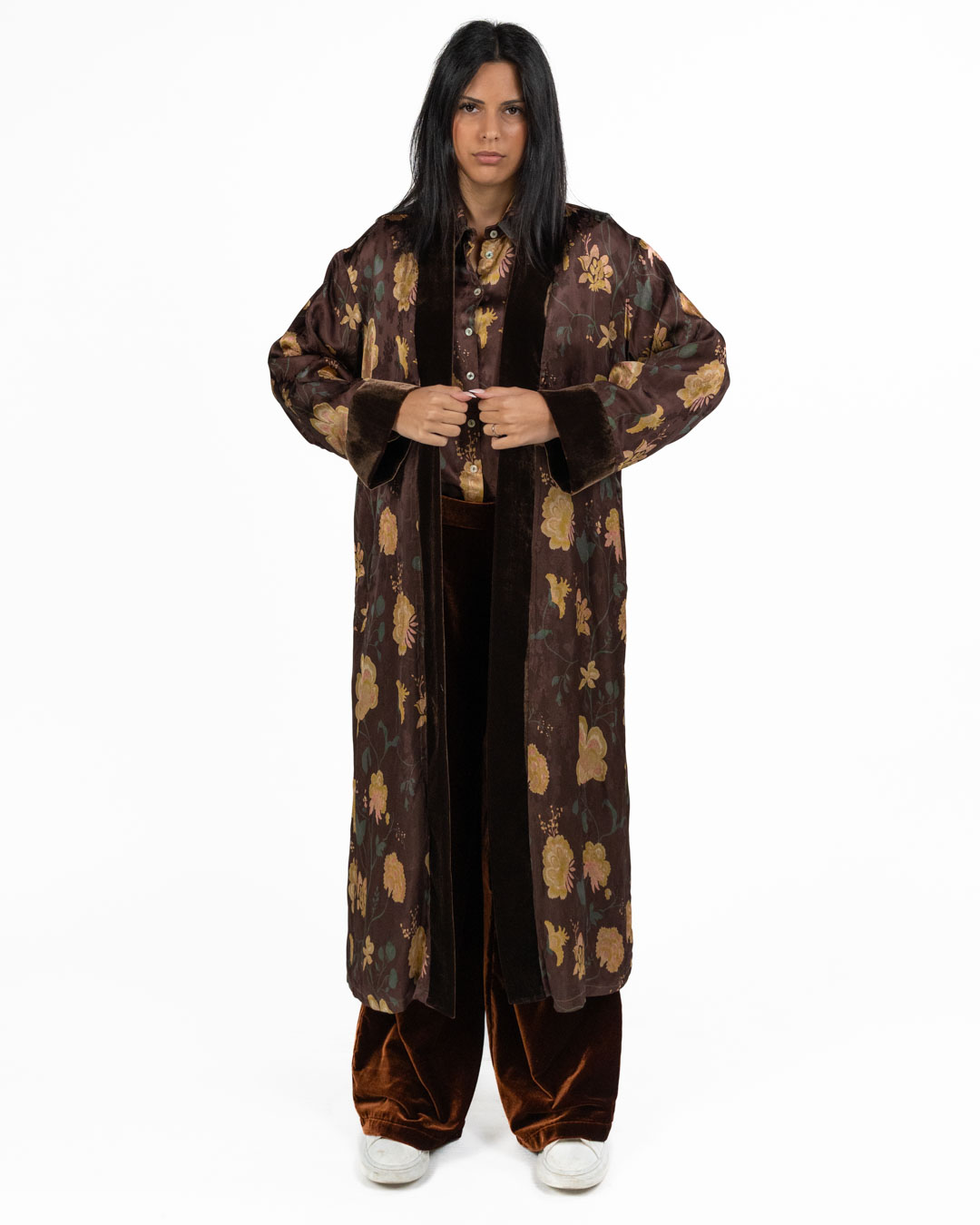 Wu Side - Kimono lungo bronzo