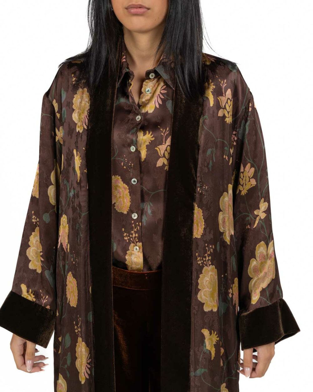 Wu Side - Kimono lungo bronzo - immagine 3