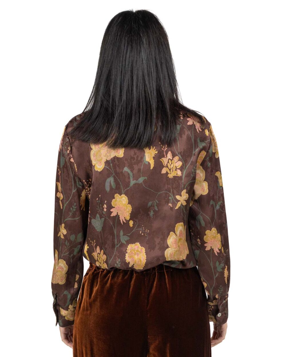 Wu Side - Camicia marrone floreale - immagine 3