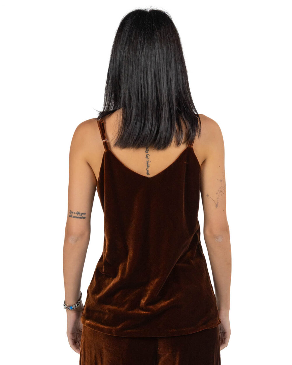Wu Side - Top velluto color ruggine - immagine 2