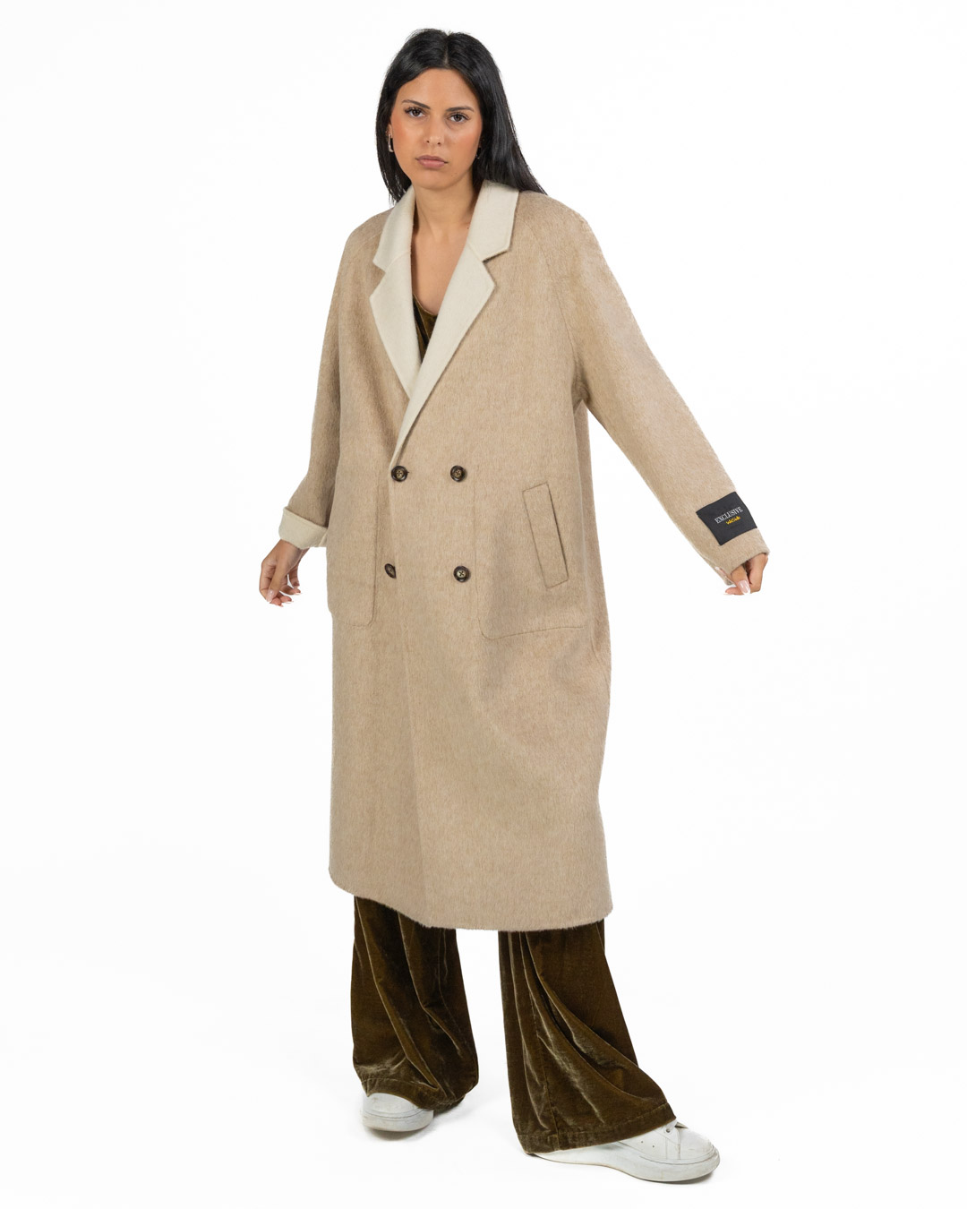 Wu Side - Cappotto lana riso