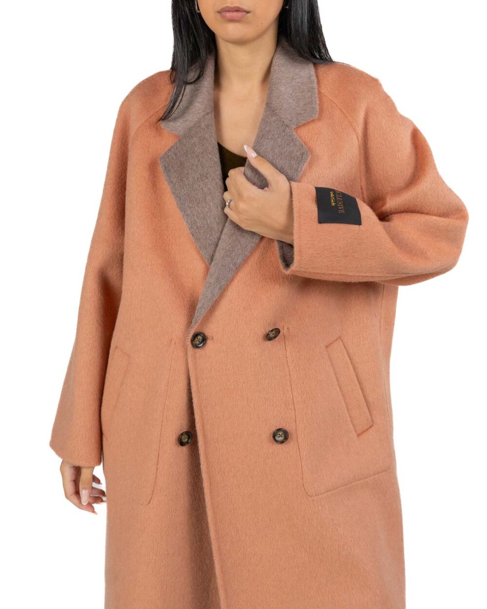 Wu Side - Cappotto lana peach - immagine 2