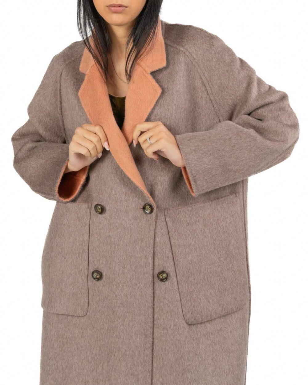 Wu Side - Cappotto lana peach - immagine 7
