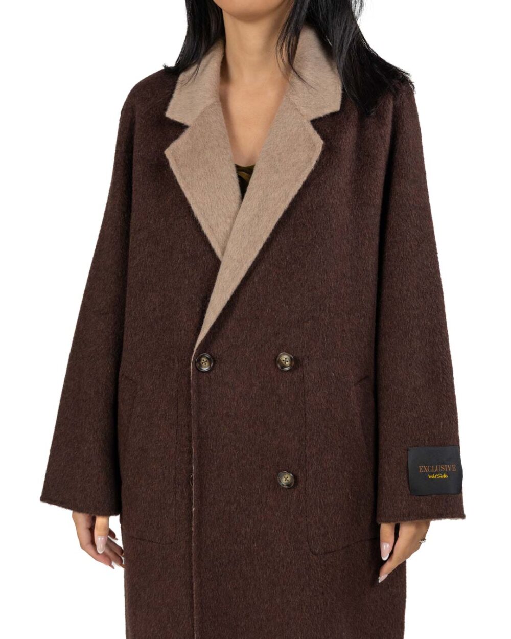 Wu Side - Cappotto lana marrone - immagine 2