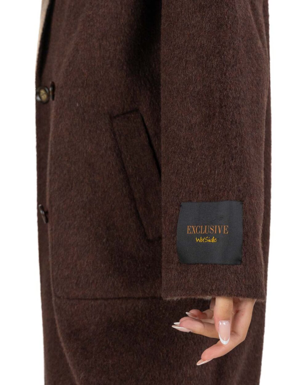 Wu Side - Cappotto lana marrone - immagine 3
