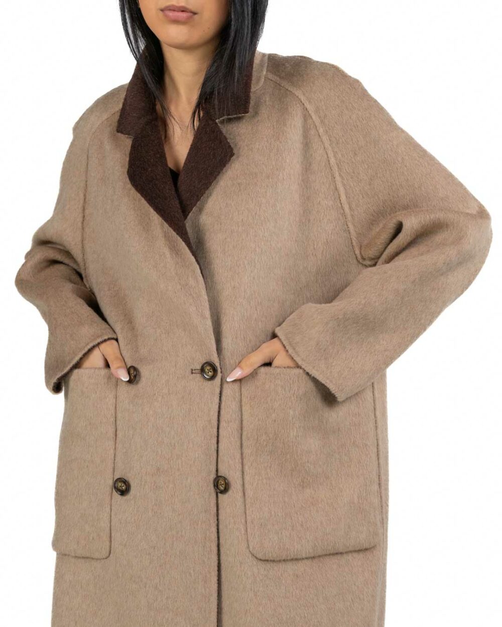 Wu Side - Cappotto lana marrone - immagine 5