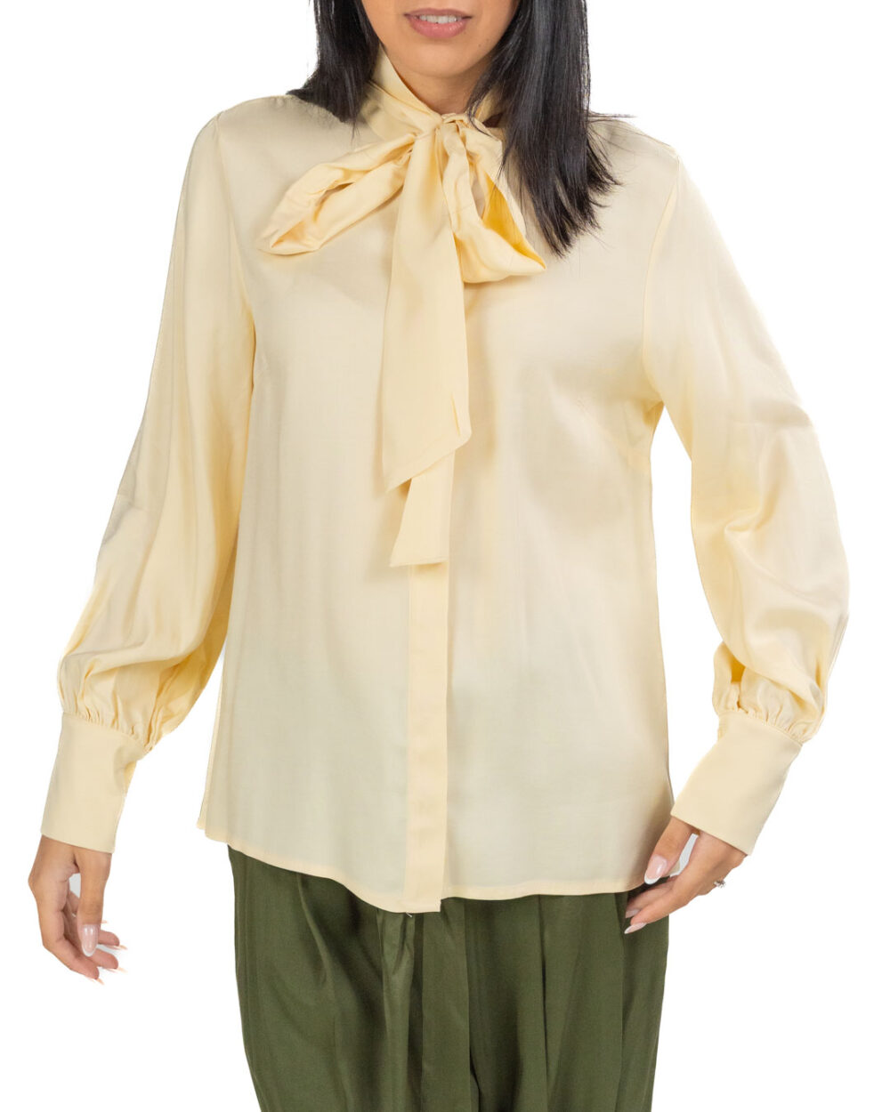 Wu Side - Camicia viscosa burro - immagine 2