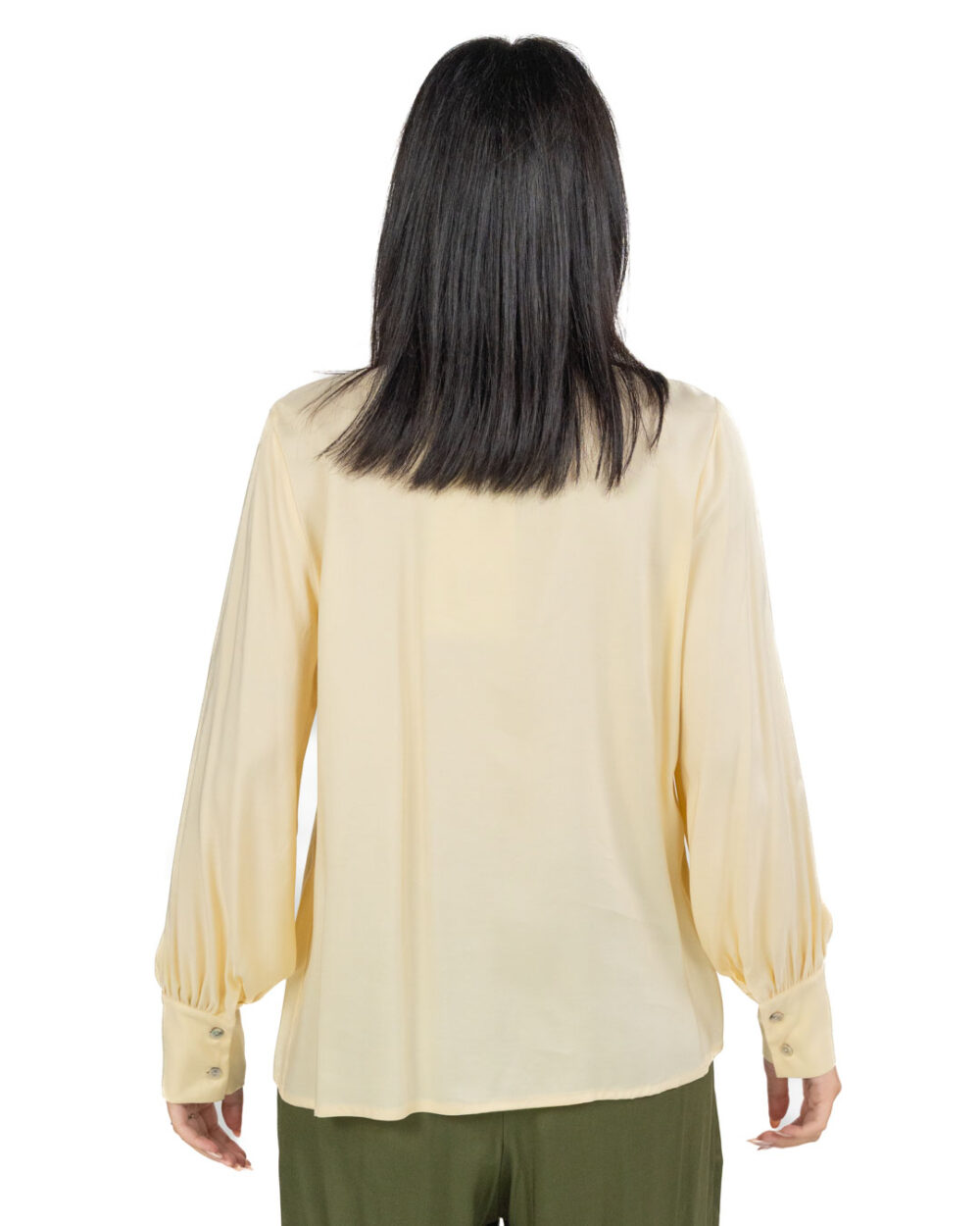Wu Side - Camicia viscosa burro - immagine 3