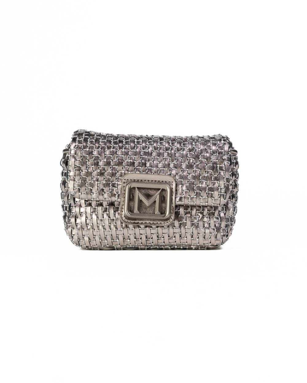 Marella - borsa intrecciata argento