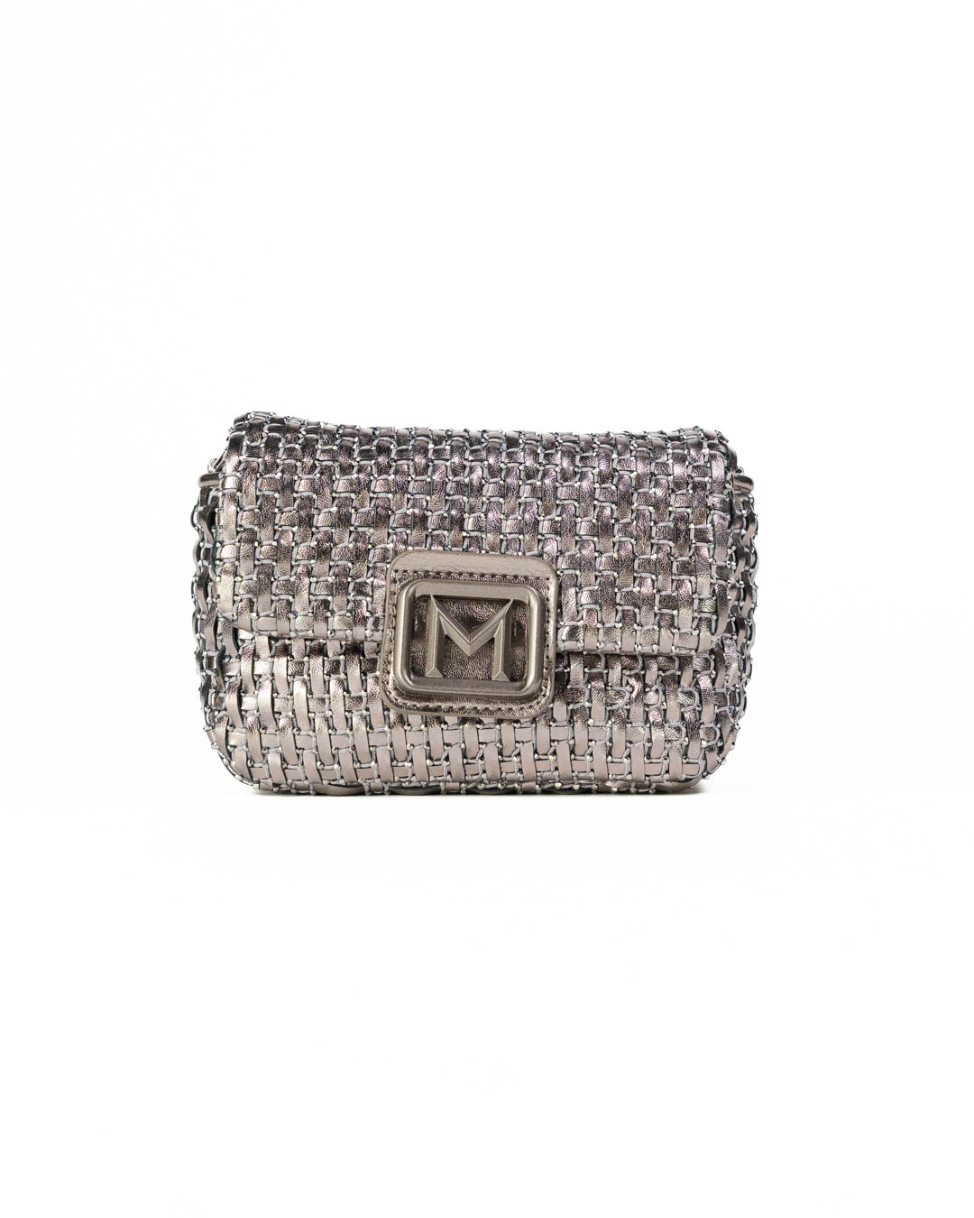 Marella - borsa intrecciata argento
