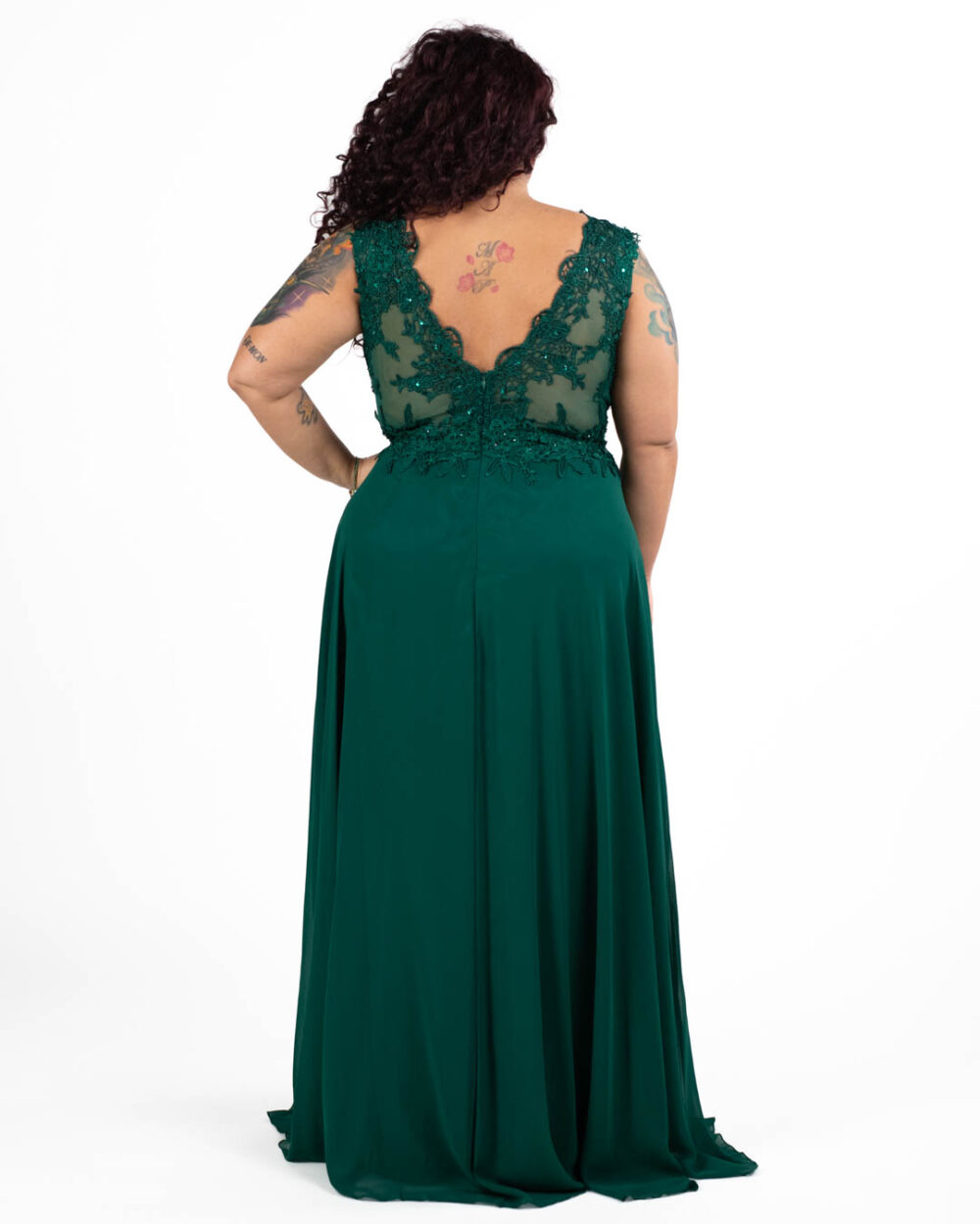 Berti Mode Collection - Abito con pizzo verde - immagine 2