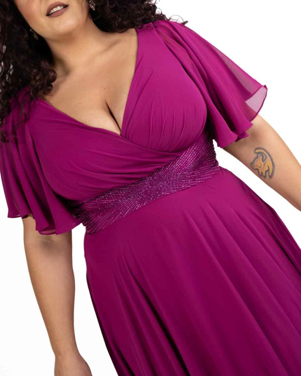 Berti Mode Collection - Abito con applicazioni magenta - immagine 4