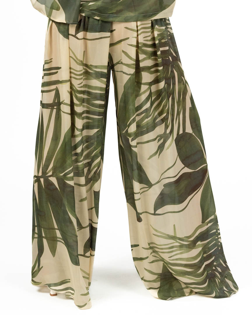 Hanita - Pantalone fantasia verde