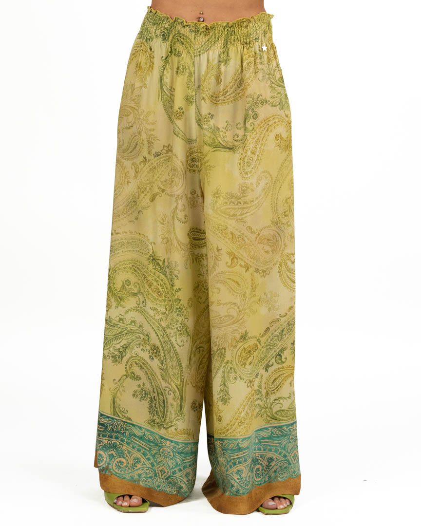 Souvenir - pantalone fantasia verde