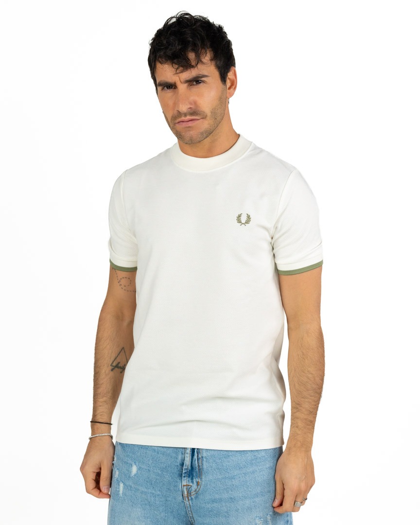 Fred Perry - t-shirt pique ecru