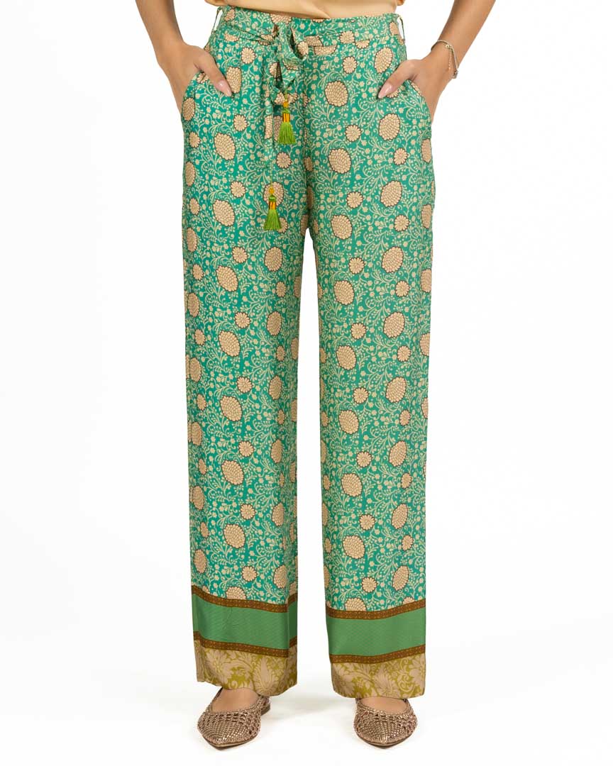 Wu Side - Pantalone in fantasia verde