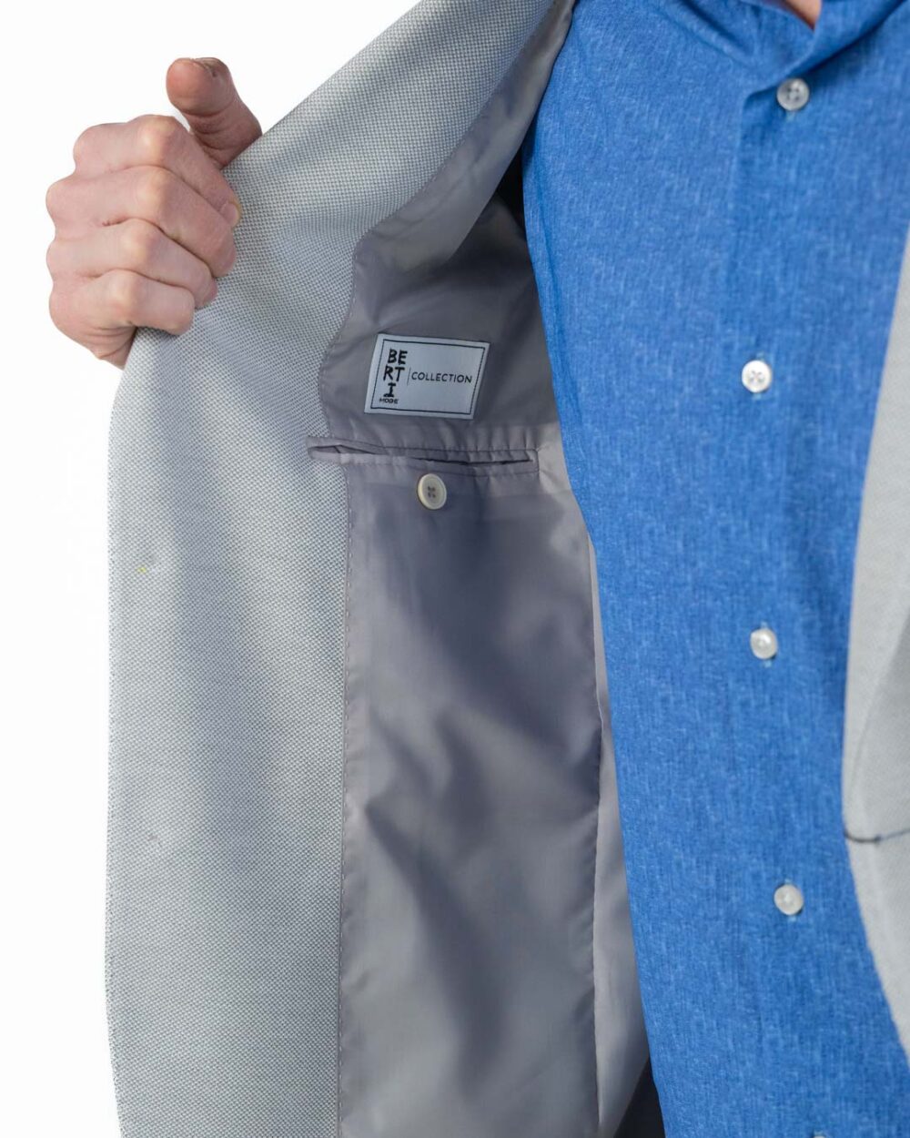 BERTI MODE COLLECTION - Giacca Grigio Chiaro - immagine 4