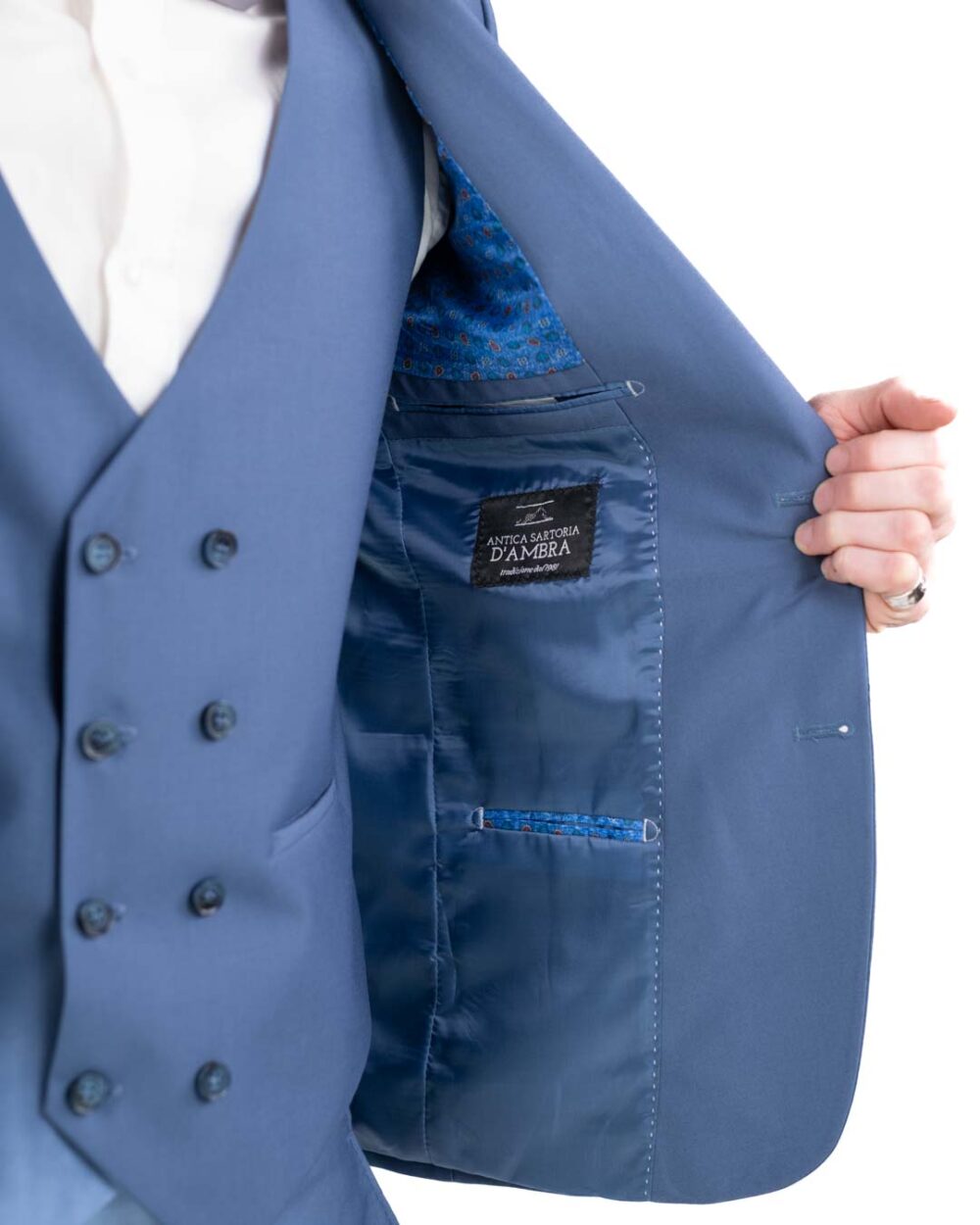 Antica Sartoria - Abito azzurro avio - immagine 2