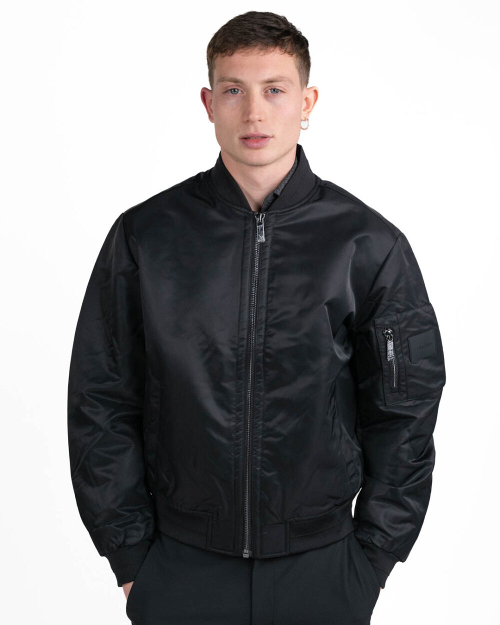 Calvin Klein - Giubbino nero bomber - immagine 3