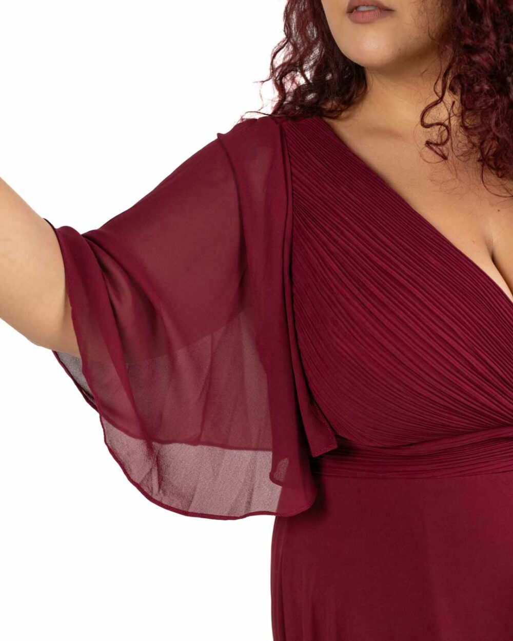 Berti Mode Collection - Abito lungo rosso bordeaux - immagine 4