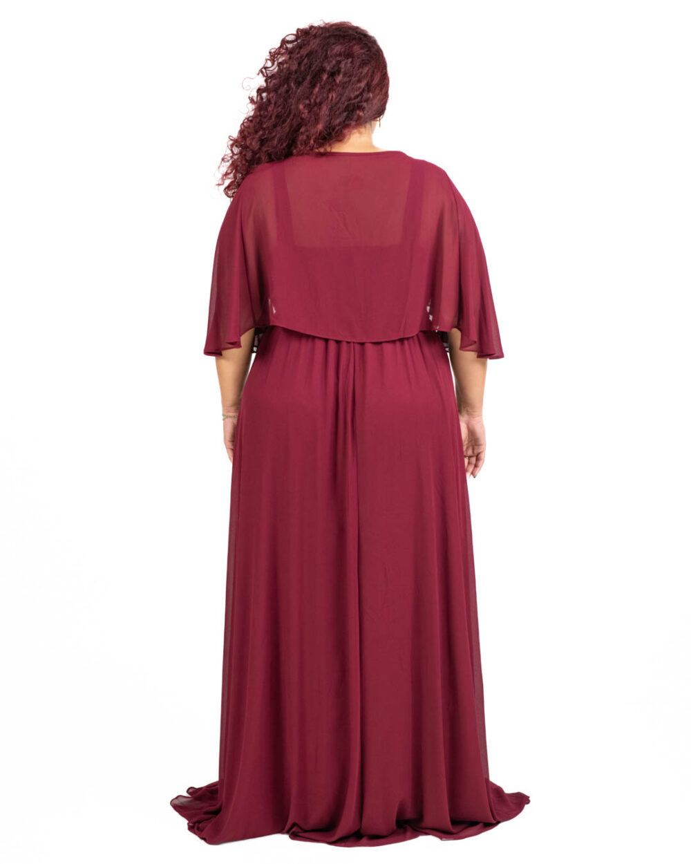 Berti Mode Collection - Abito lungo rosso bordeaux - immagine 2