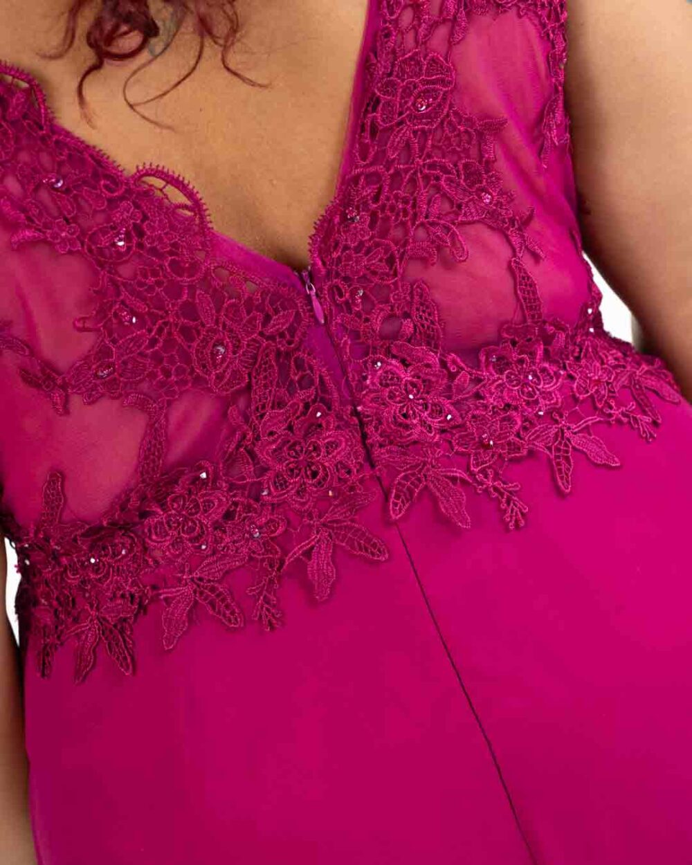 Berti Mode Collection - Abito lungo verde fucsia - immagine 4